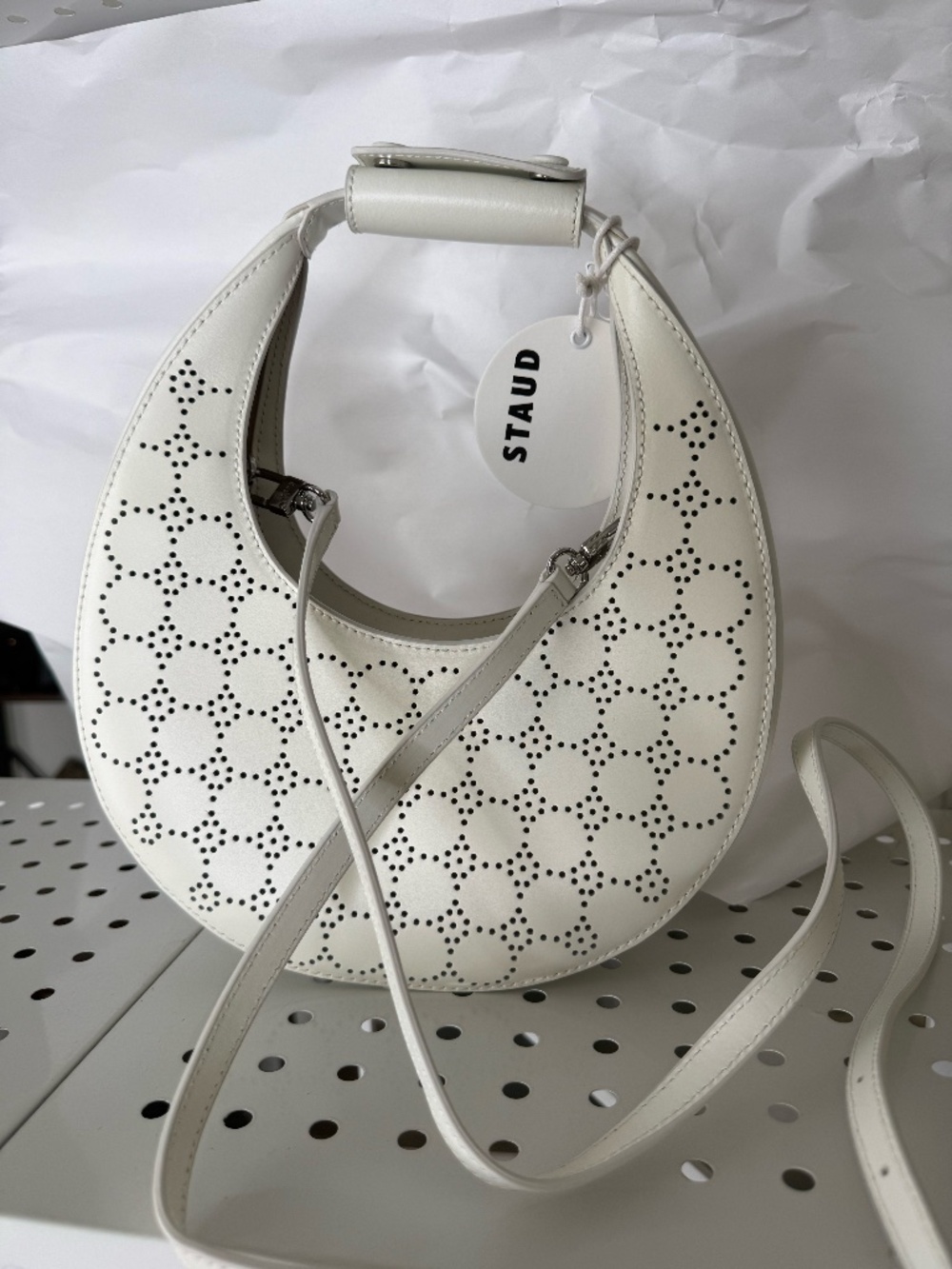 STAUD MOON leather Crossbody Bag New w tag
